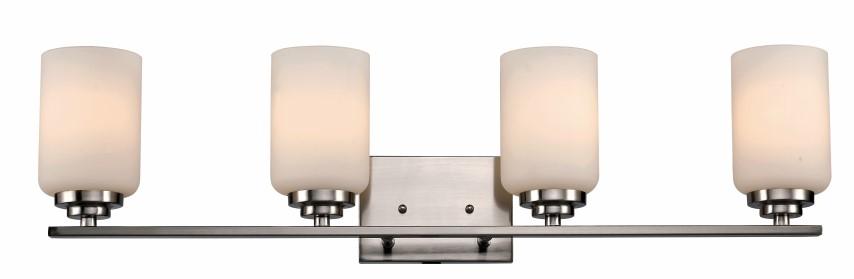 4LT BATH BAR-DOUBLE DISK-BK-WH